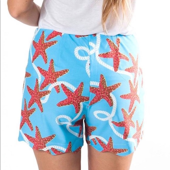 1 Left🚨HP🎉Starfish Shorts Scallop Bottom UPF50+ - Picture 2 of 4